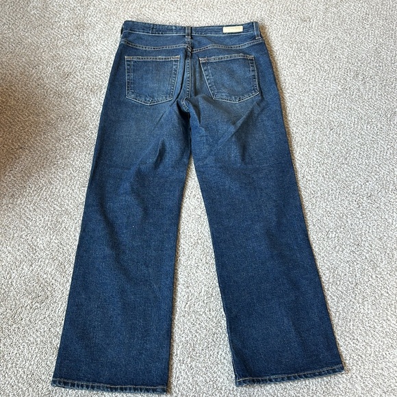 AG Kinsley High Rise Pop Crop Button Fly Blue Size 29 - Picture 5 of 8